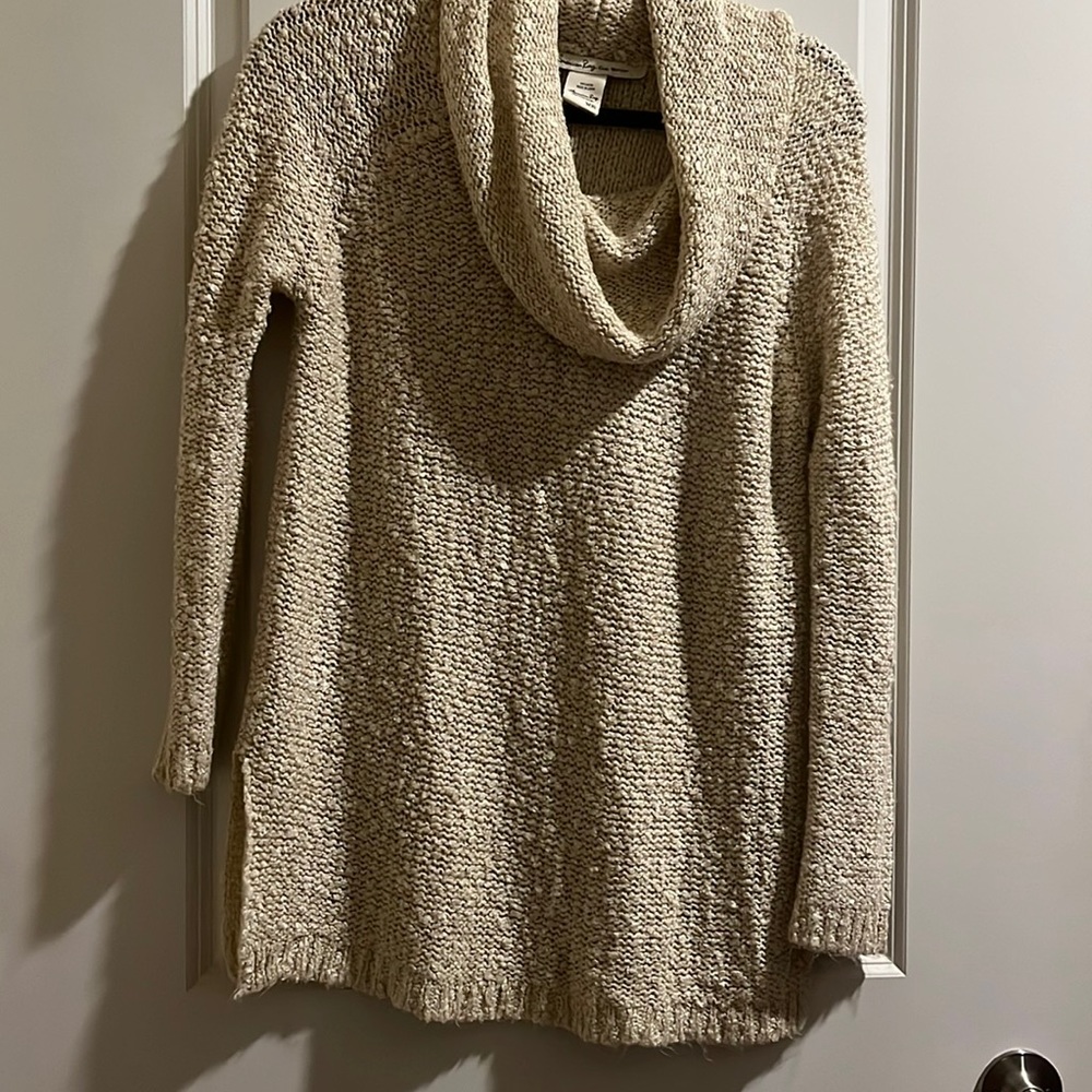 Cowl neck knit winter sweater